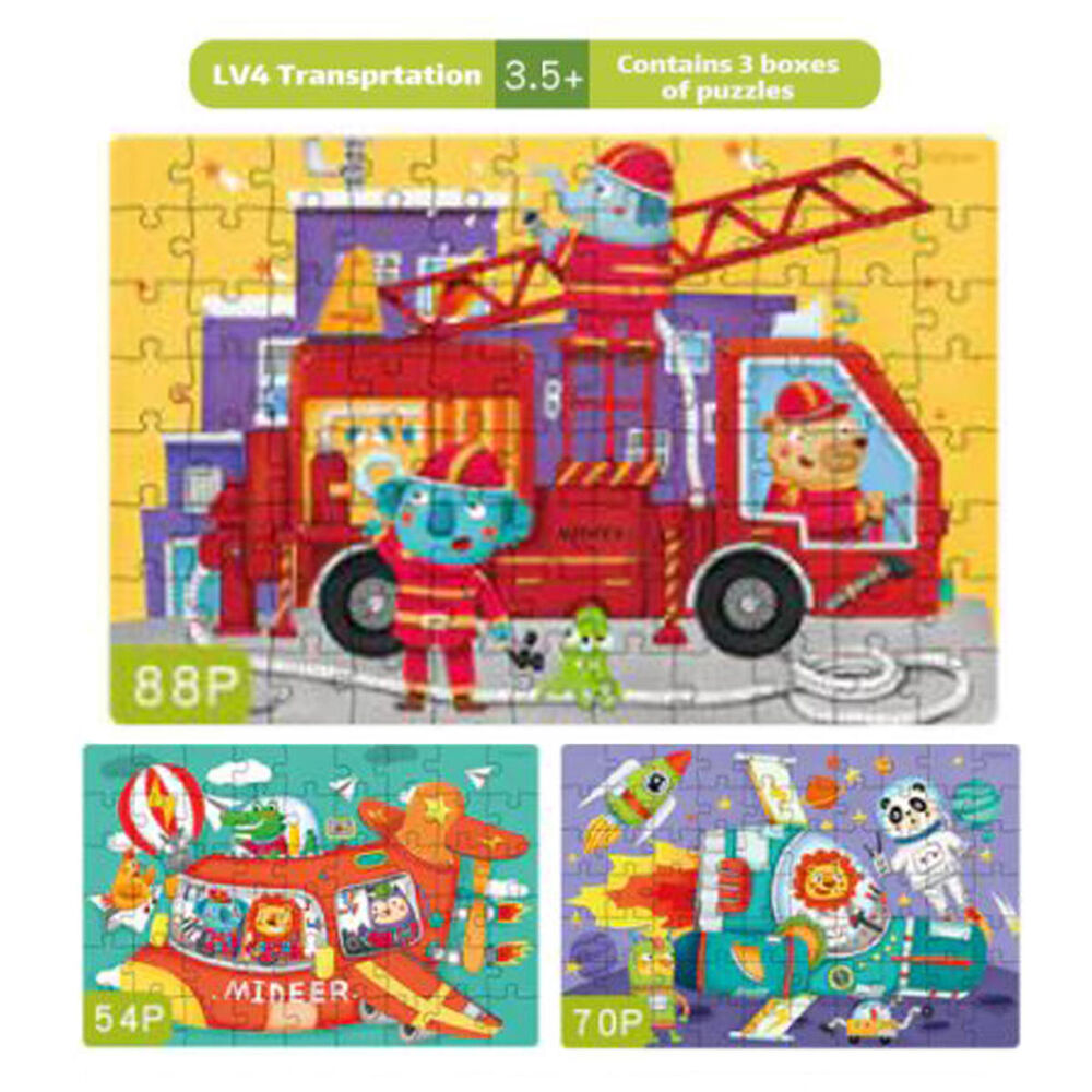 Puzzle Infantil 3 En 1 Nivel 4 Bomberos image number 1.0