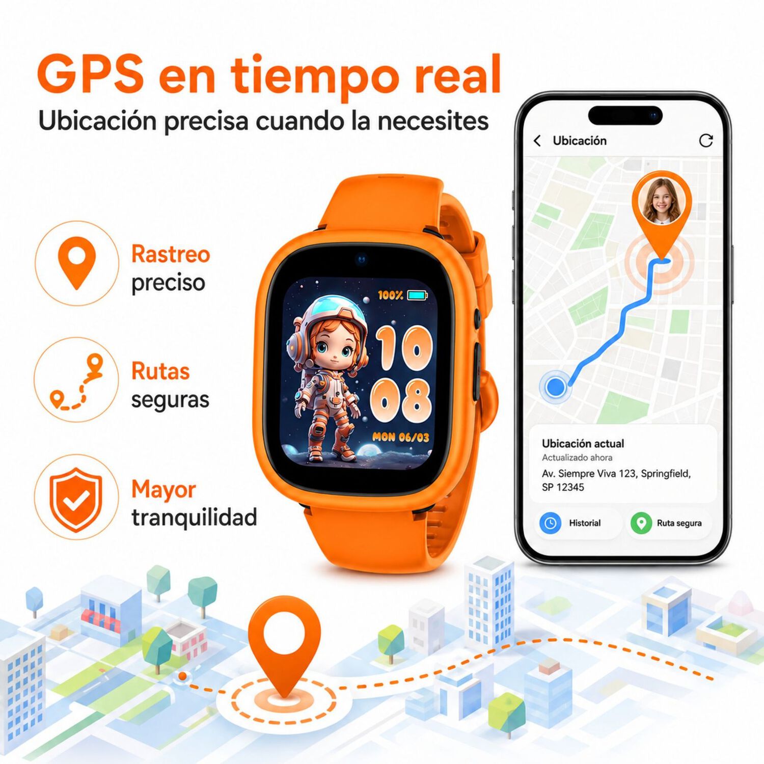 Smartwatch Infantil Lagenio K3 4g Gps Sos Videollamadas image number 2.0