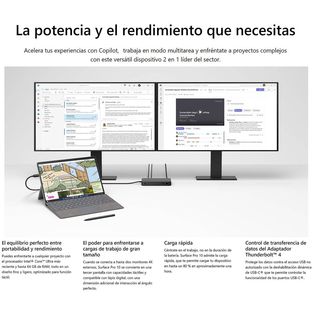 Surface Pro 10 - Tablet Windows 11, Core Ultra 5, 8gb Ram, 256gb Ssd image number 6.0