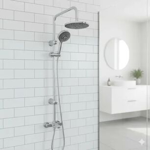 Columna Ducha Simple Acero Inoxidable Taumm Cromada