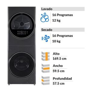 Lavadora Secadora Midea MTF-120WBT / 12 Kg / 10 Kg