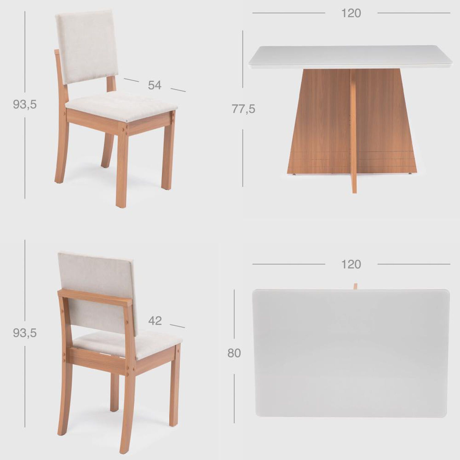 Juego De Comedor Roca Lotus / 4 Sillas image number 1.0