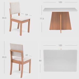 Juego De Comedor Roca Lotus / 4 Sillas