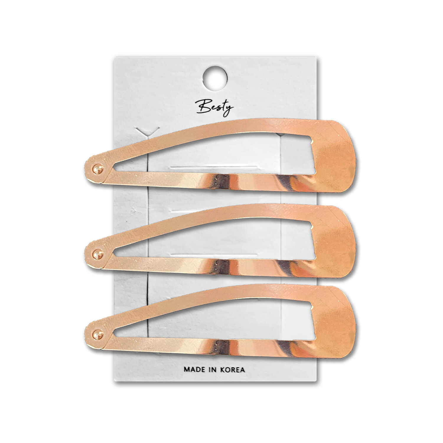 Set Clip Ovalado Besty Rosegold 3u Rosegold image number 0.0