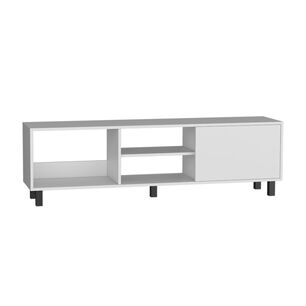 Rack Tv 65" 1 Puerta 47,5x160x35 Cm Blanco