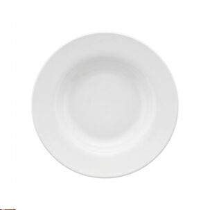 Set De 4 Plato Hondo De Policarbonato Blanco 21 Cm