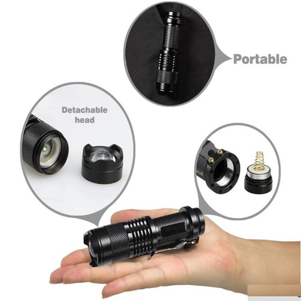Linterna Led Potente T6 2.000 Lum Recargable Usb Zoom Mini Potente L&aacute;mpara Ajustable Peque&ntilde;a image number 2.0