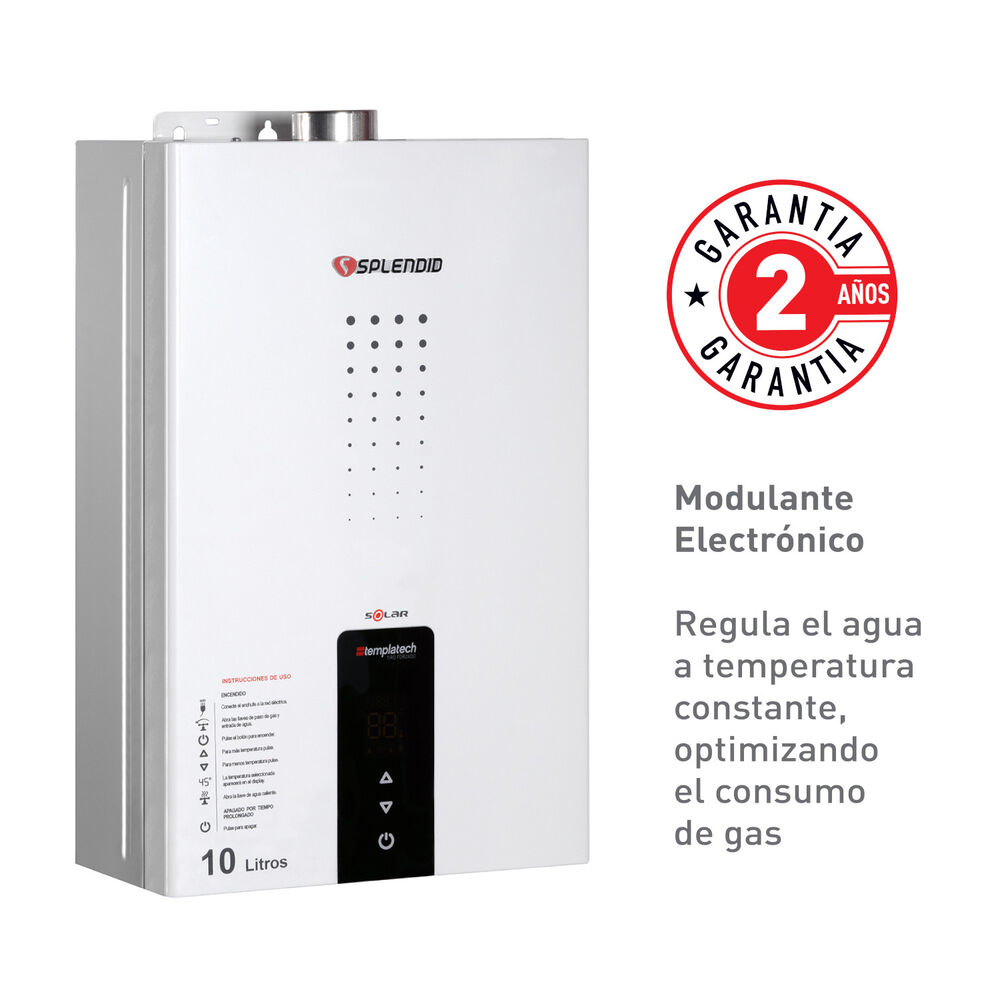 Calefont 10 Litros Gas Licuado C&aacute;mara Estanca Splendid image number 3.0