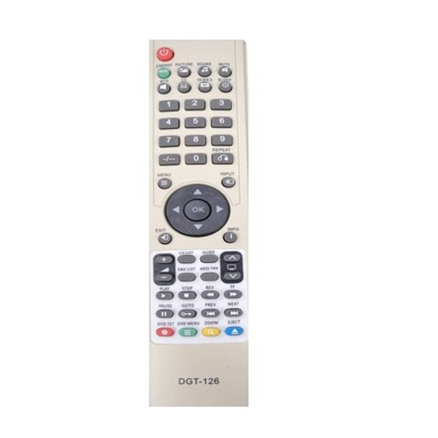 Control Remoto Para Blusens Tv Antigua + Pilas Dgt-126 image number 0.0