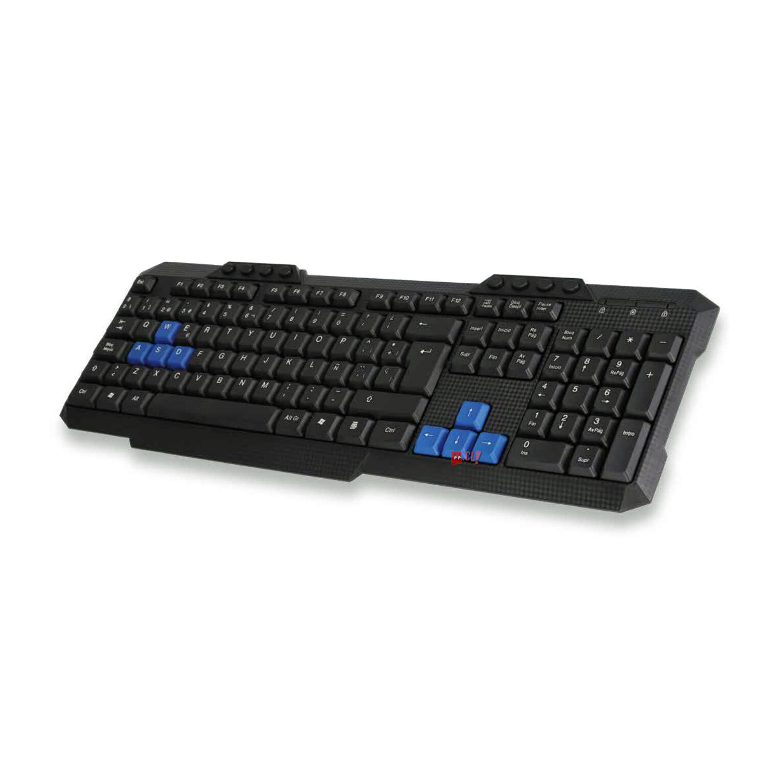 Teclado Multimedia Pc Usb Teclas Azules Destacadas - Ps image number 1.0