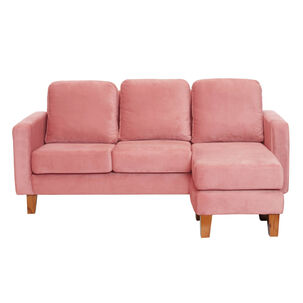 Seccional Venecia Intercambiable Tela Velvet Palo Rosa