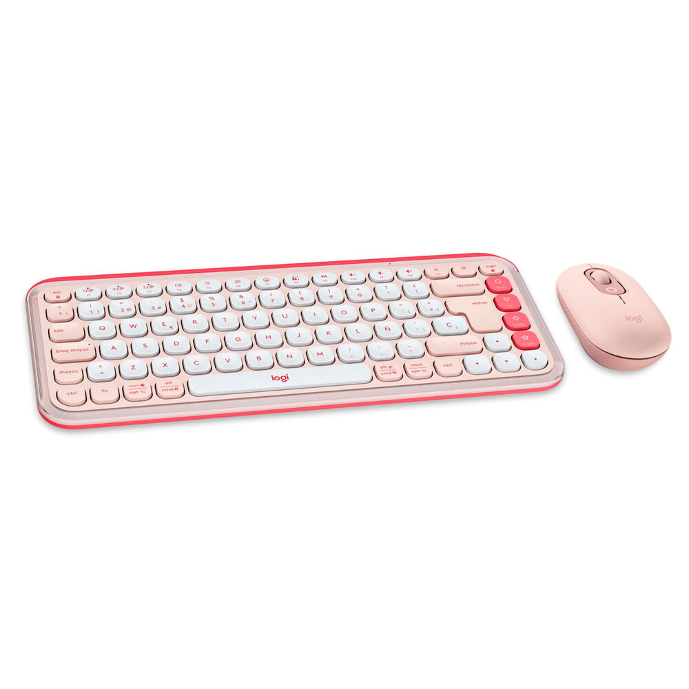 Kit Teclado Y Mouse Inalámbricos Logitech Pop Icon Rosa image number 4.0