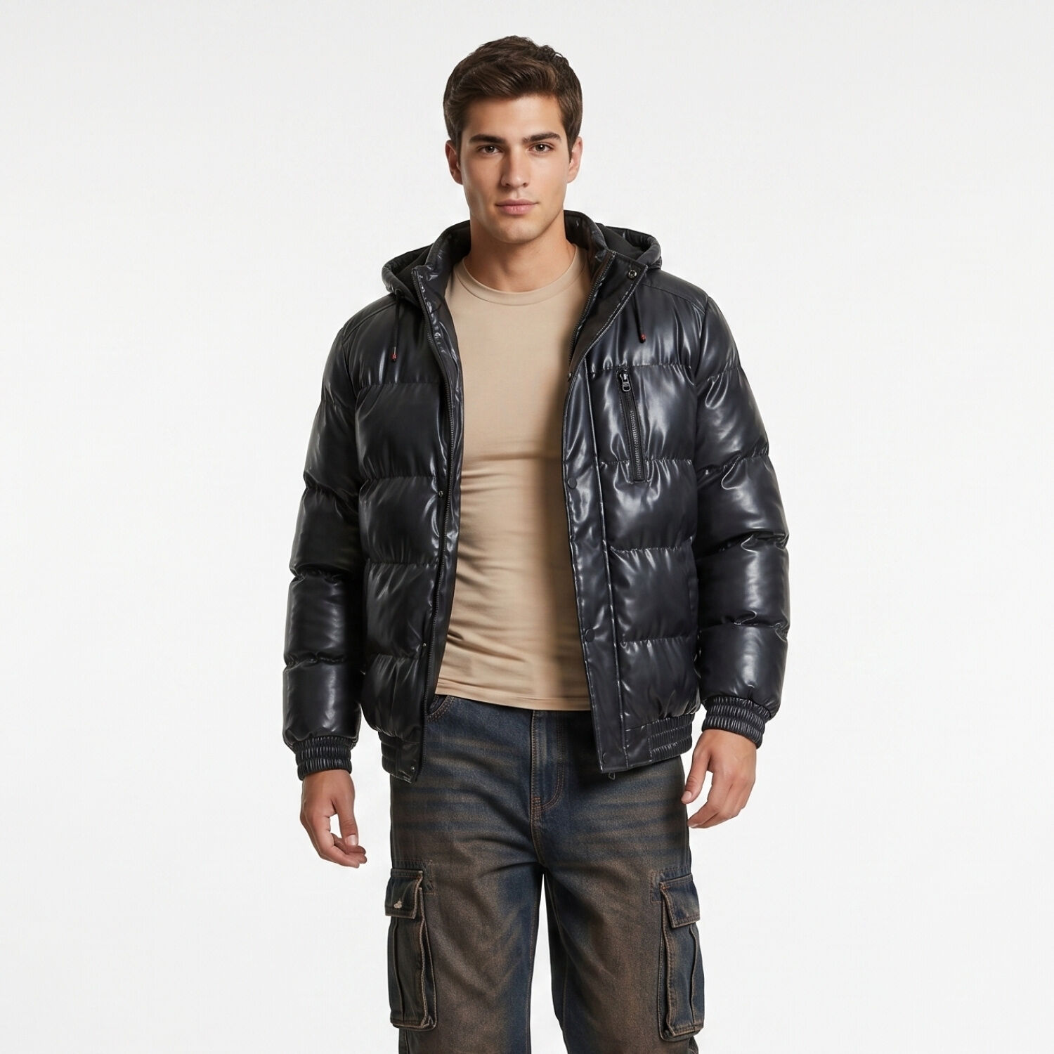 Chaqueta Parca Acolchada Impermeable Hombre image number 0.0