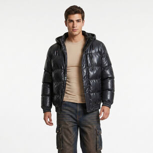 Chaqueta Parca Acolchada Impermeable Hombre