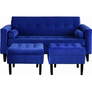 Sof&aacute; Bodevir Retro / 3 Cuerpos + 2 Pouf