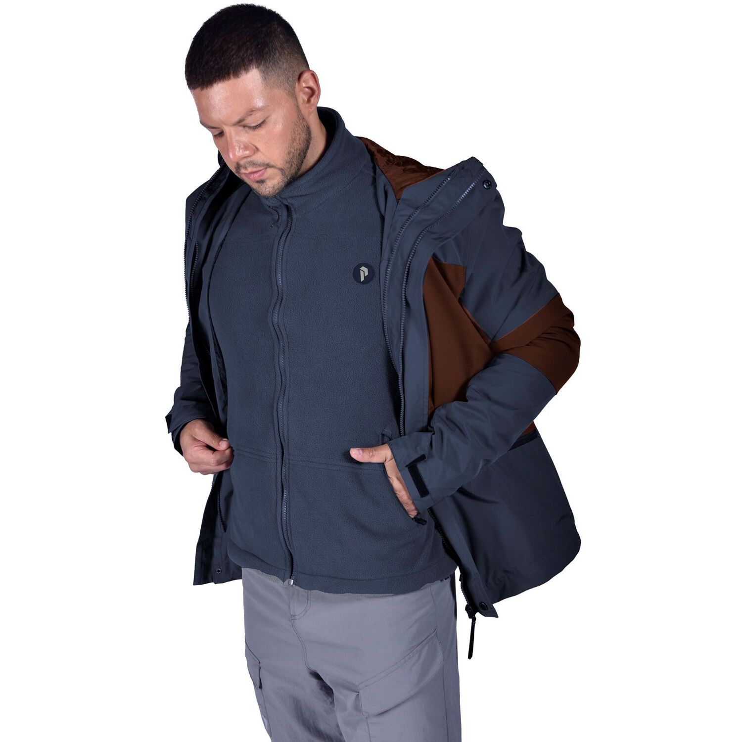 3 En 1 Peak Performance Hombre Hoary Gris Onix/arcilla image number 1.0