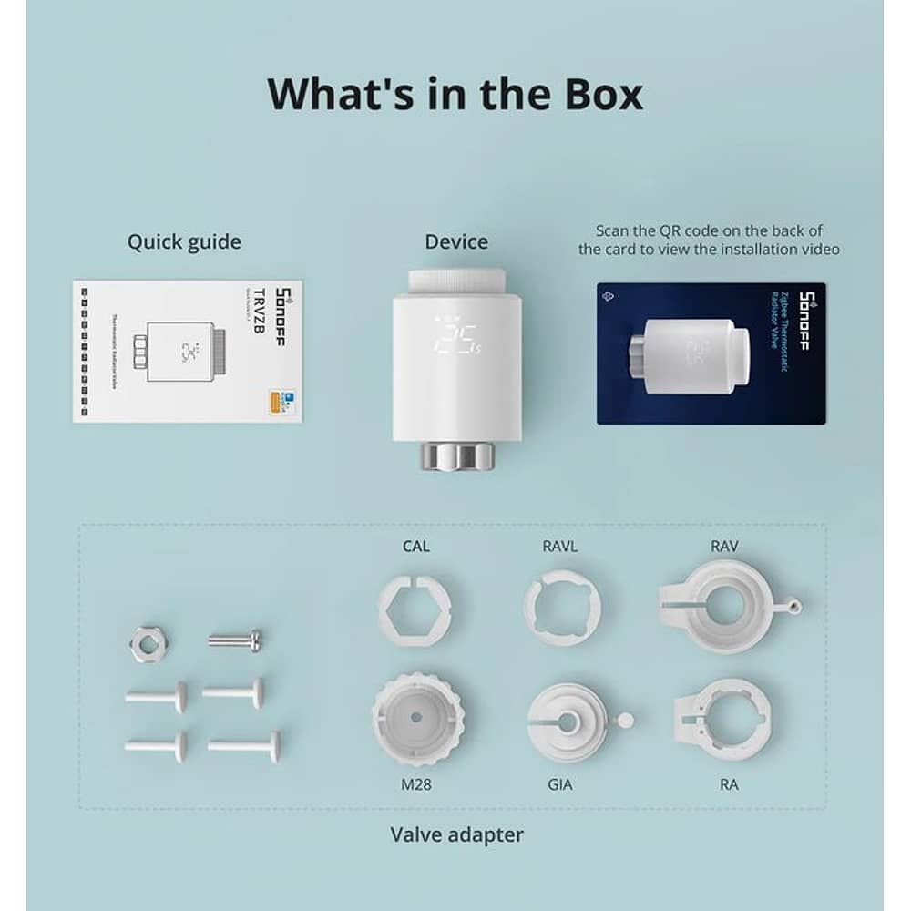 V&aacute;lvula Termostato Zigbee Para Radiador - Sonoff Trvzb image number 4.0