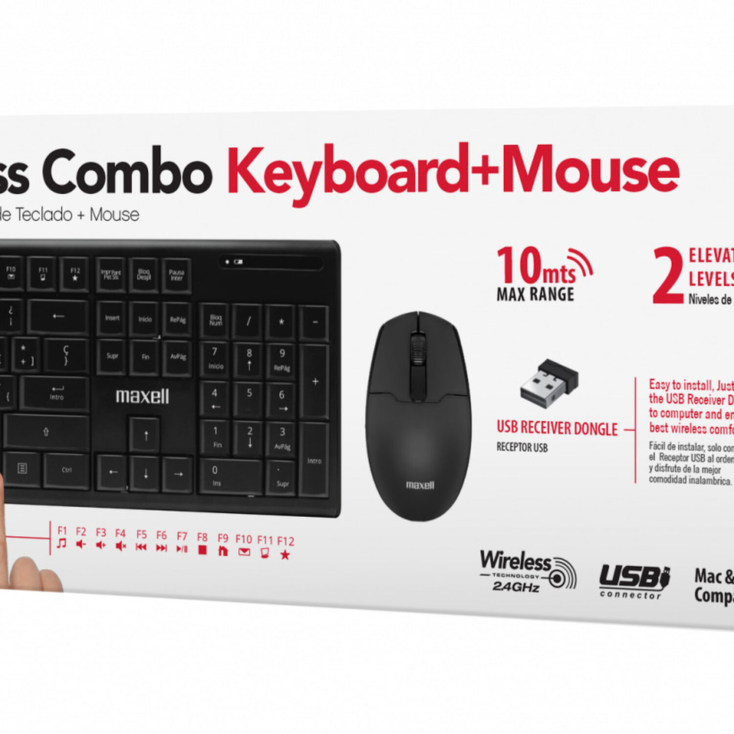 Combo Teclado Inal&aacute;mbrico Y Mouse Maxell Inal&aacute;mbrico Wkbc-200 image number 2.0