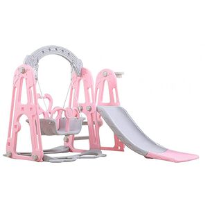 Columpio, Resbalín + Aro De Básquet Rosado