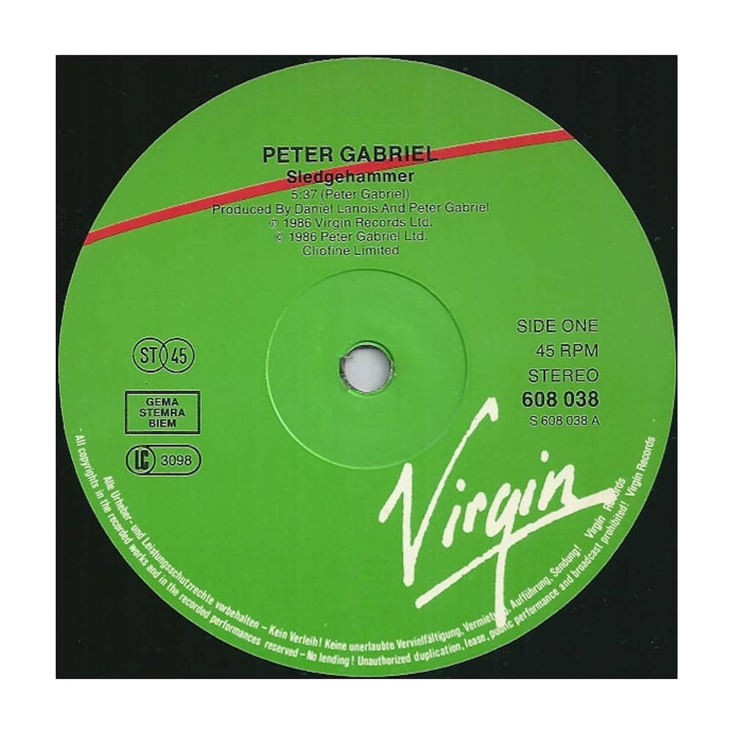 Peter Gabriel - Sledgehammer | 12" Maxi Single Usado image number 2.0