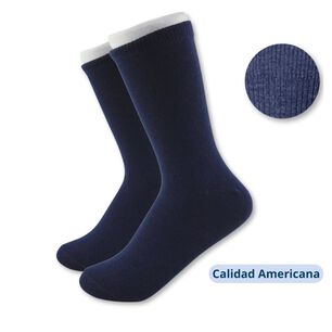 Calcetines Escolares Corto Azul Algod&oacute;n Unisex 3 Pares