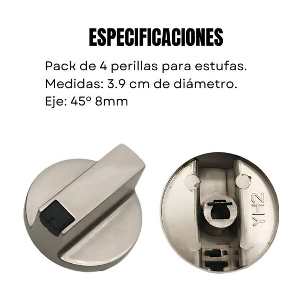 Pack 4 Perillas De Hornos Cocina 8mm image number 3.0