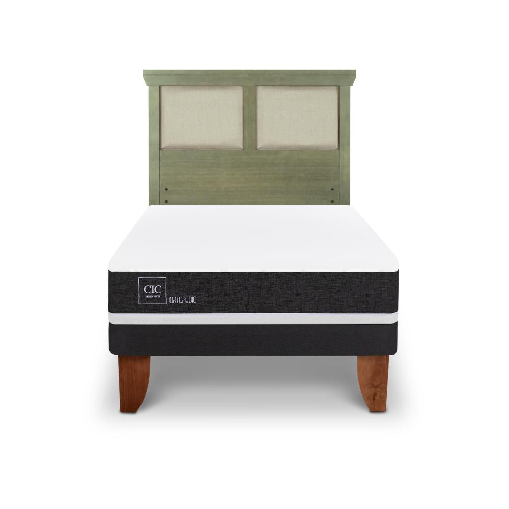 Cama Europea Cic Ortopedic / 1.5 Plazas / Base Normal + Respaldo image number 0.0