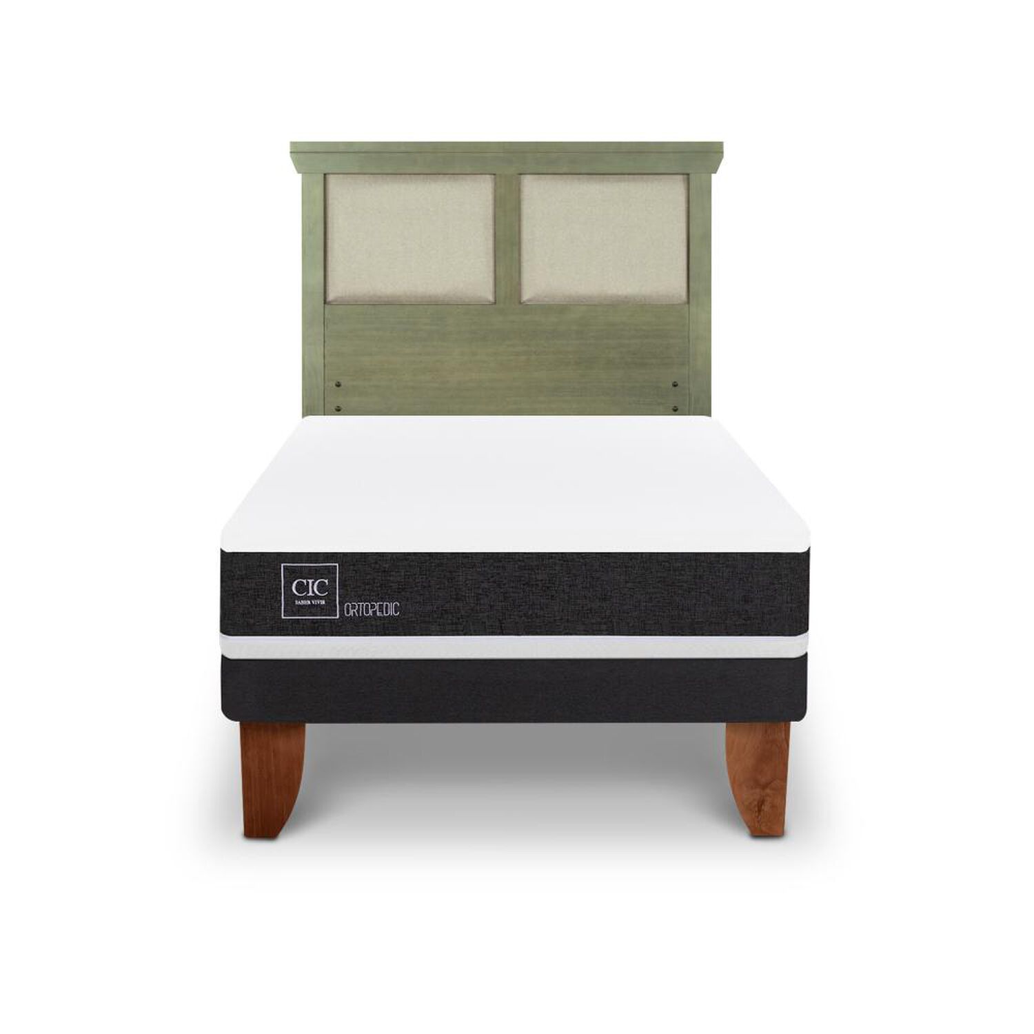 Cama Europea Cic Ortopedic / 1.5 Plazas / Base Normal + Respaldo image number 0.0