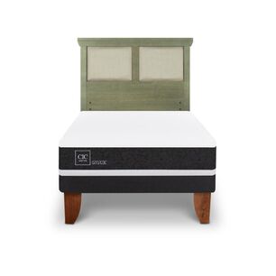 Cama Europea Cic Ortopedic / 1.5 Plazas / Base Normal + Respaldo