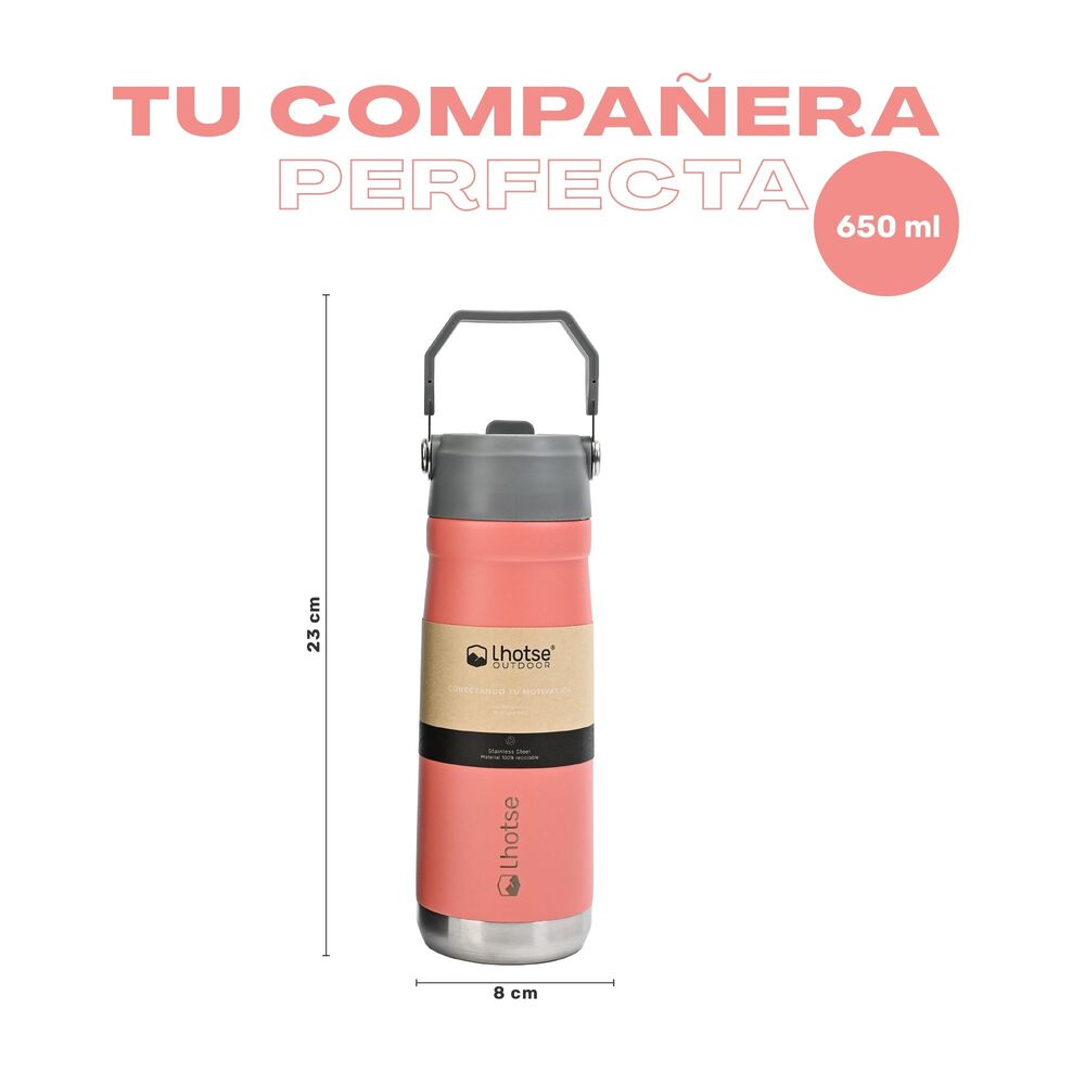 Botella Térmica Insulada Lhotse Adventure 650ml Rosado image number 4.0