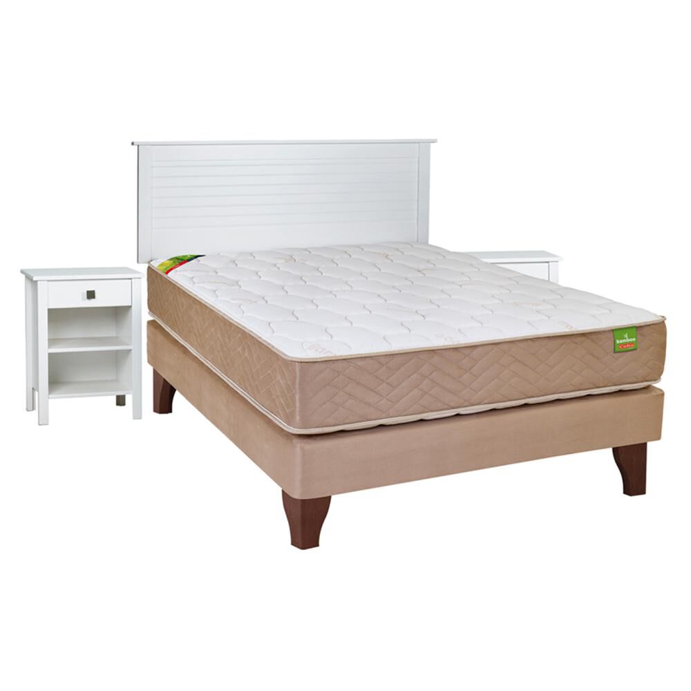 Cama Europea Celta Bamboo / 2 Plazas / Base Normal image number 0.0