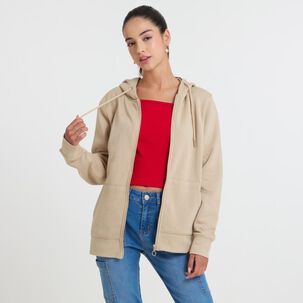 Polerón Full Zipper Cuello Redondo Con Capucha Mujer Freedom