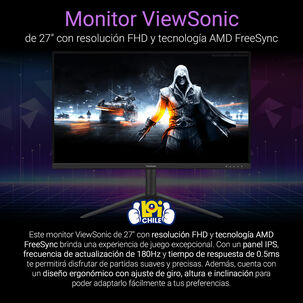 Monitor Gamer Viewsonic 27” Full Hd Amd Freesync 180hz 0.5ms