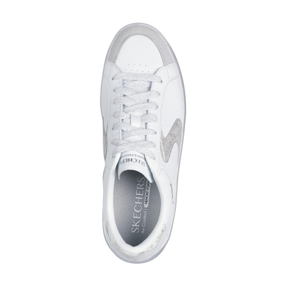Zapatilla Urbana Mujer Skechers Hiland-quite Chic Blanco image number 4.0