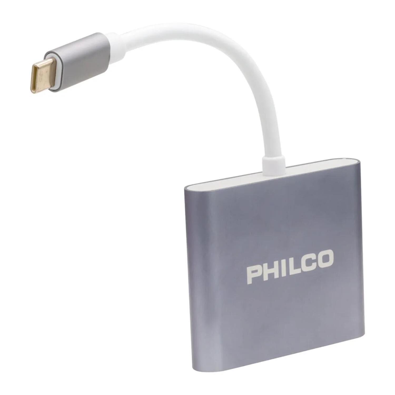 Adaptador 3 En 1 Usb C A Hdmi Usb 3.0 Usb C Gris image number 0.0