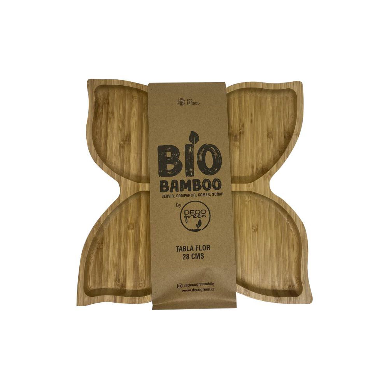 Tabla Picoteo Decogreen Bio Bambooo Flor 28cm image number 0.0