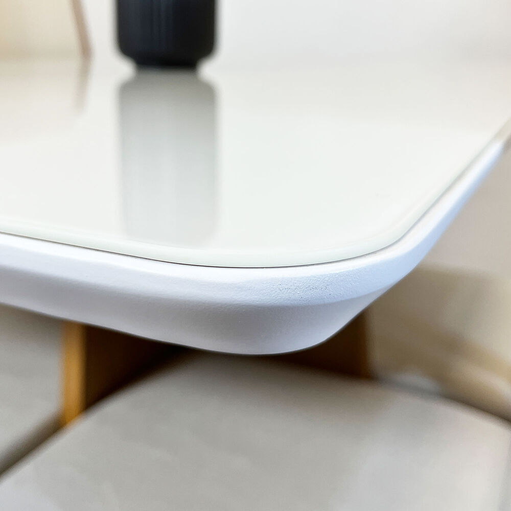Juego De Comedor Encanto 120x80 Cm Vidrio 4 Sillas Beige image number 3.0