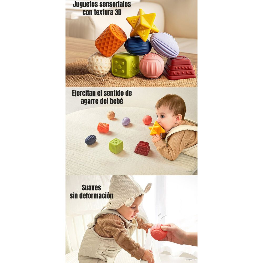Juguete Sensorial Bloques Pelotas Mordedor Tm193 Lubabycas image number 6.0