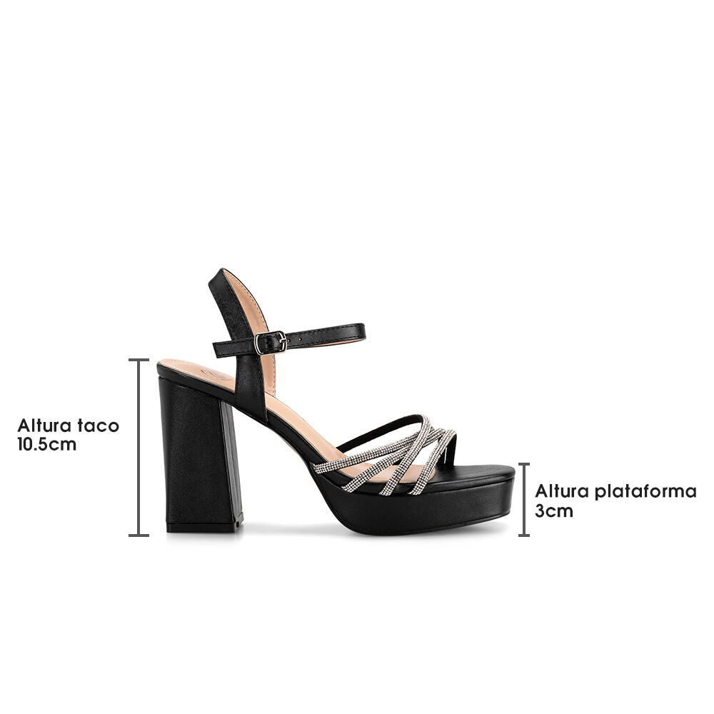 Sandalia Eco Cuero Taco Negro Fiesta Mujer Weide You205 image number 6.0