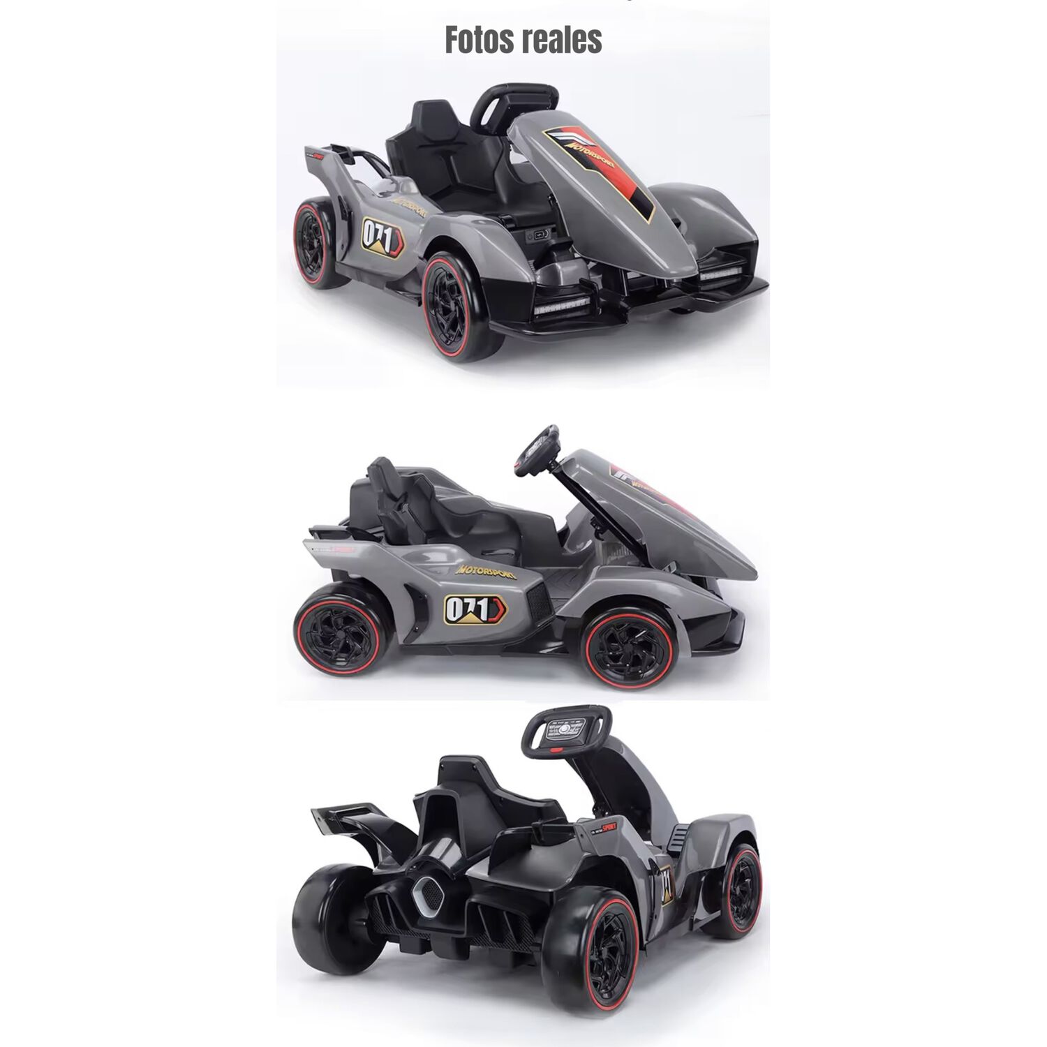 Go Kart Auto El&eacute;ctrico 12v7ah Con Control Rojo Lubabycas image number 6.0