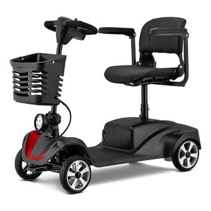Scooter El&eacute;ctrico Con Asiento Pantalla Lcd Plegable Cuatro Ruedas Asiento 360 Grados Negro
