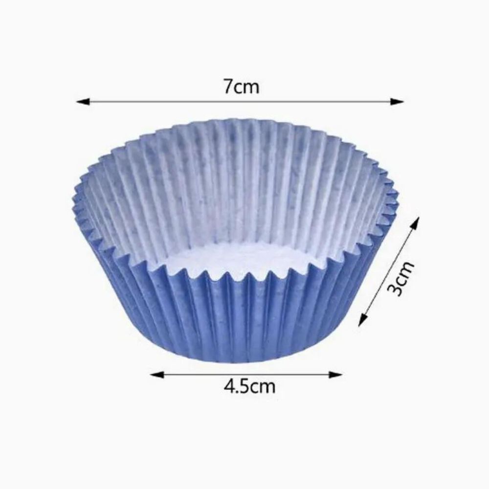 Moldes Cupcakes Papel Color Azul 48un Cotillon Celebración image number 2.0