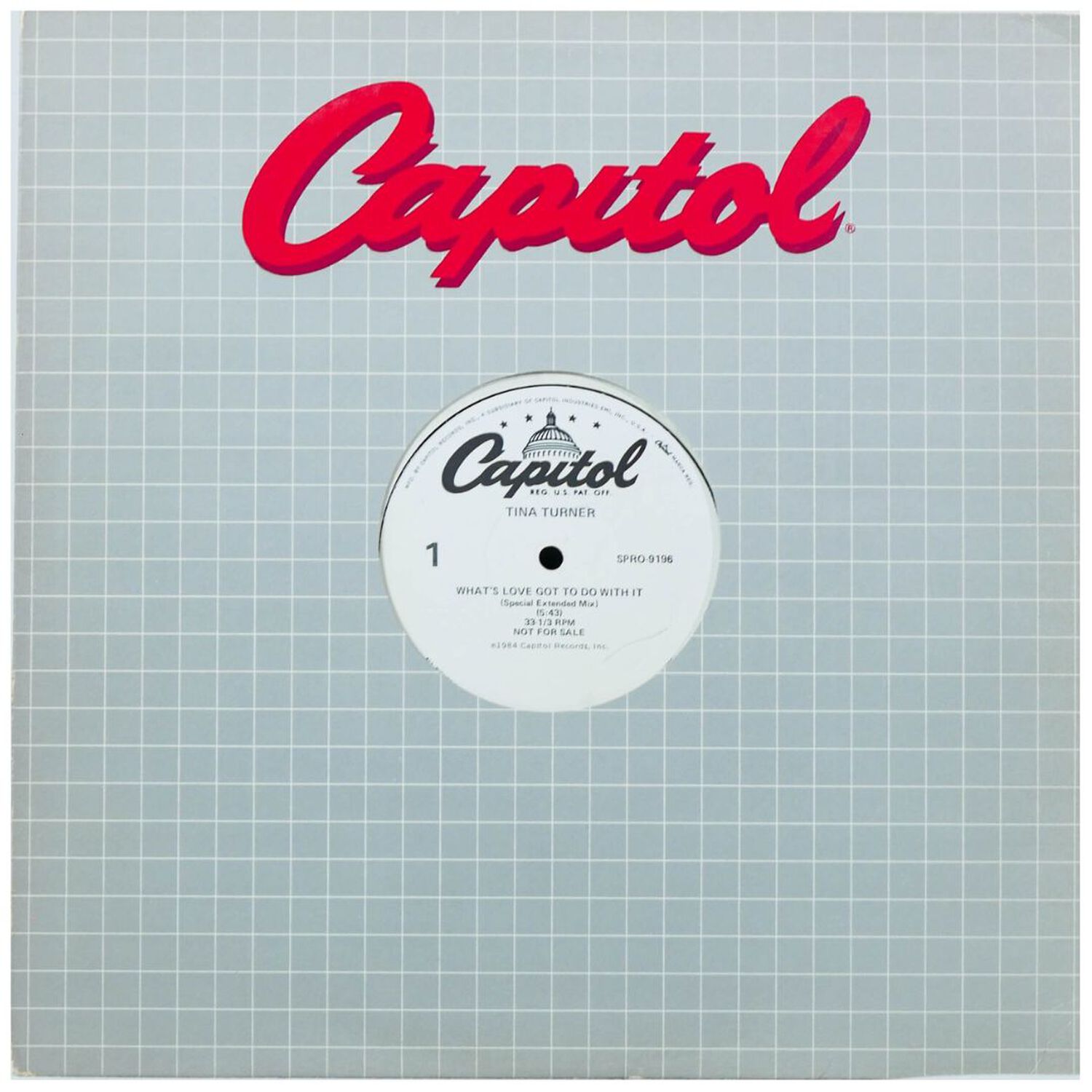 Tina Turner - What's Love Got To Do With It | 12" Maxi Single Usado image number 0.0