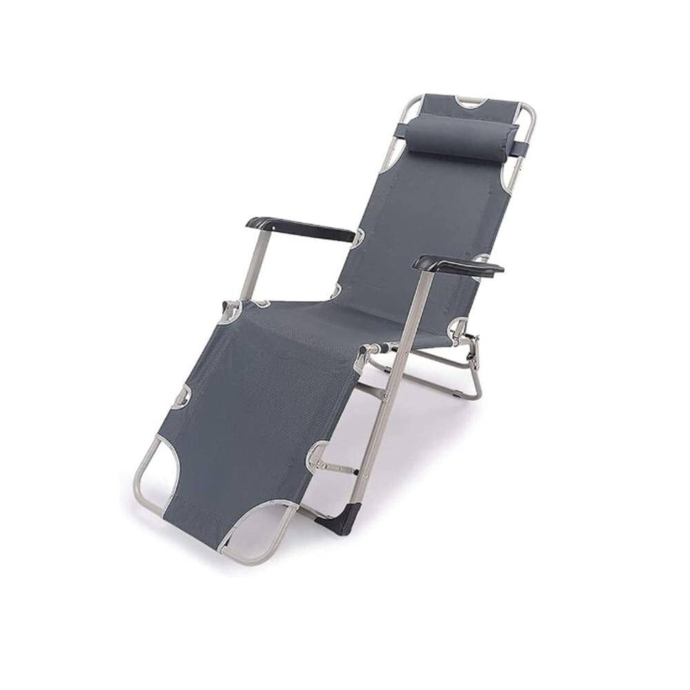 Silla De Camping Plegable Cama Reclinable Reposera Port&aacute;til image number 1.0