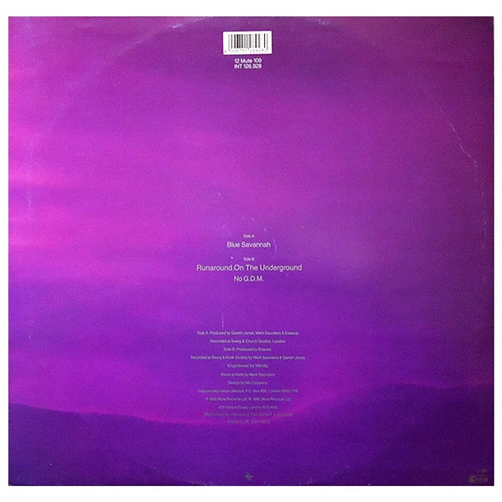 Erasure - Blue Savannah | 12" Maxi Single Vinilo Usado image number 1.0