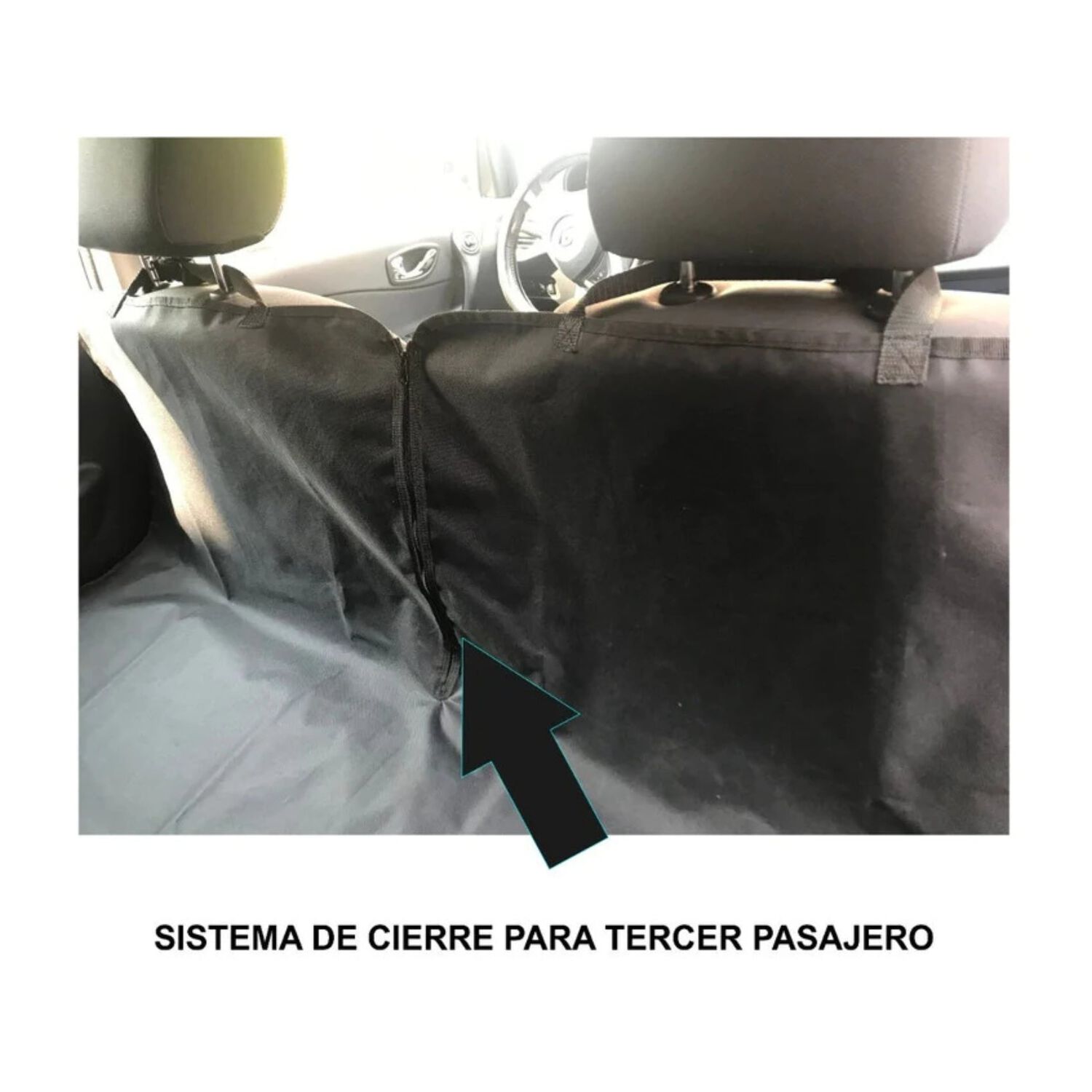 Lona Funda Manta Protectora Cubre Asiento Auto Para Perros Color Negro image number 1.0
