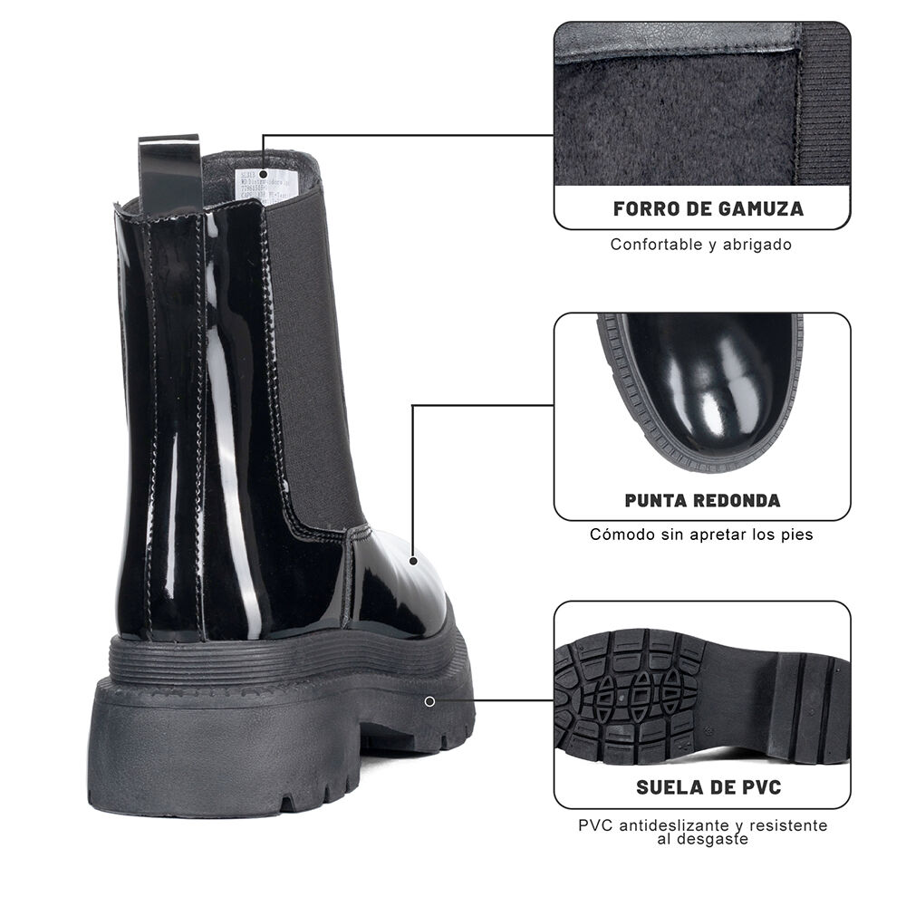 Botin Casual Mujer Plataforma Clasico Formal Weide Sl31b image number 8.0