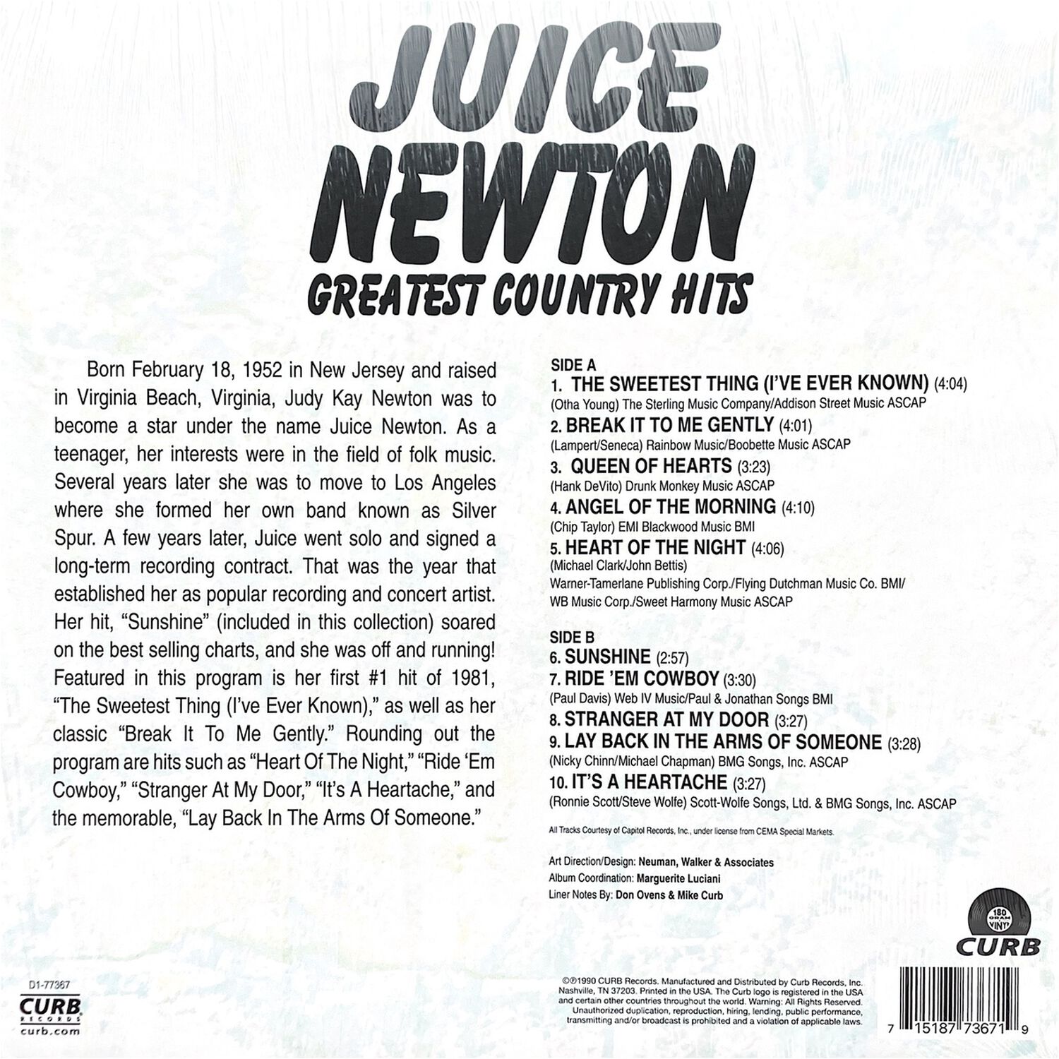 Juice Newton - Greatest Country Hits | Vinilo image number 0.0