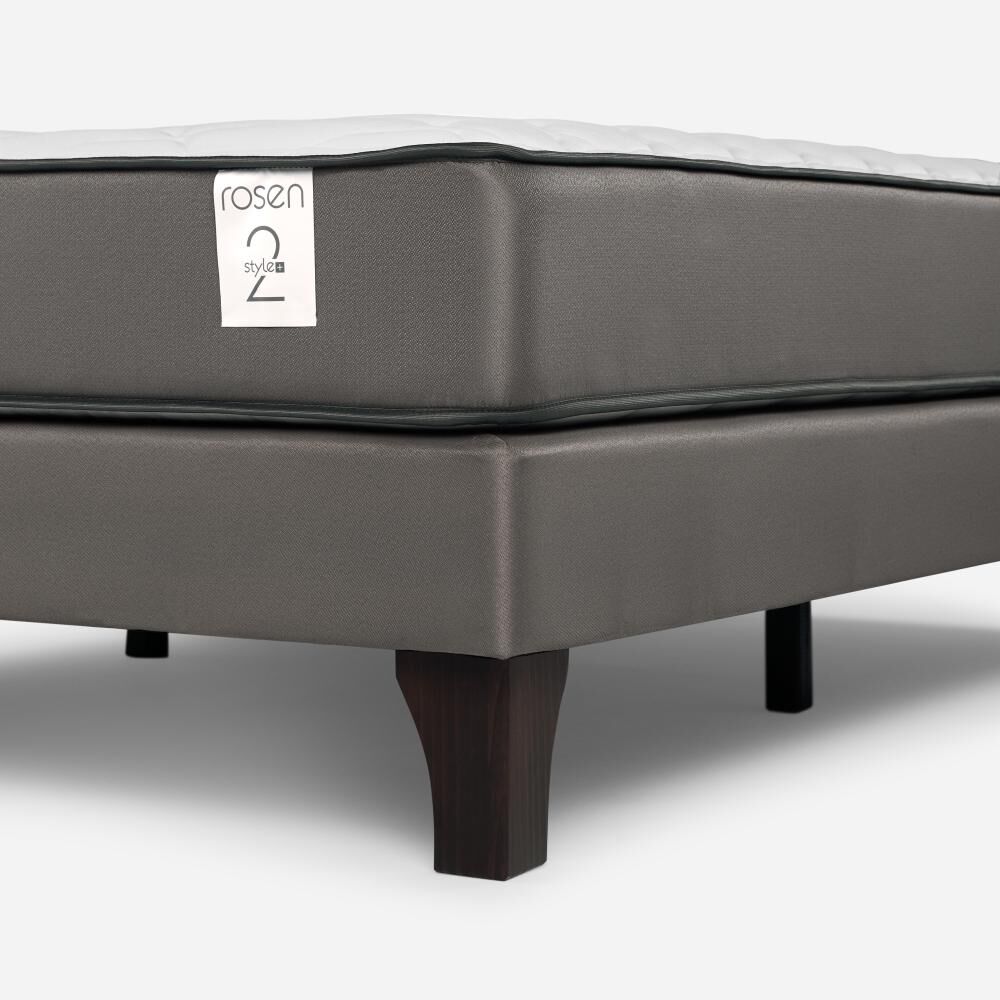 Cama Europea Rosen New Style 2 Plus / 2 Plazas / Base Dividida + Set De Maderas image number 4.0