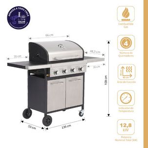 Parrilla A Gas Oregon 4b Inox